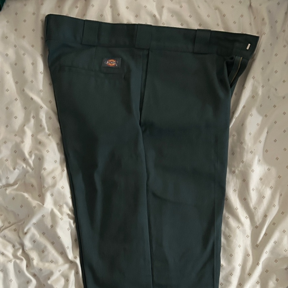 Dickies Men's Dark Green Cropped Chinos